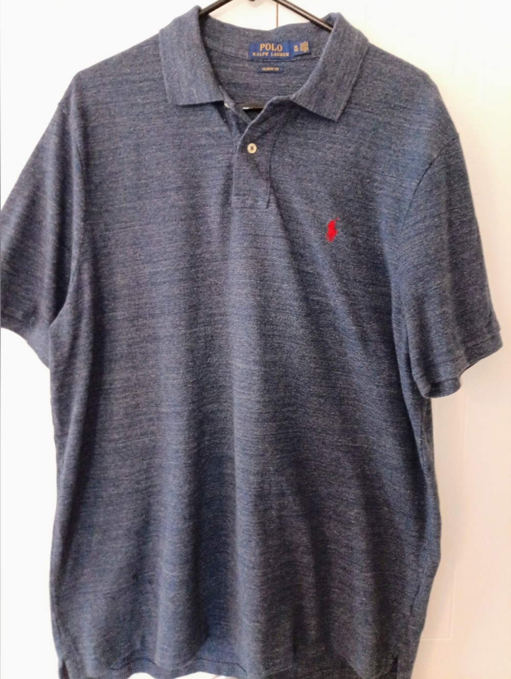 Polo by Ralph Lauren Heather Navy Polo with Red Pony Size XL
